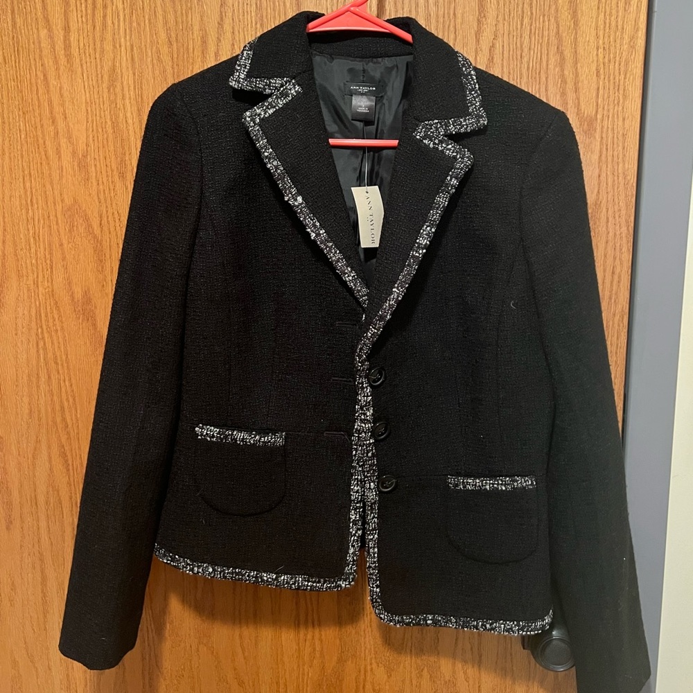 Ann Taylor black winter blazer